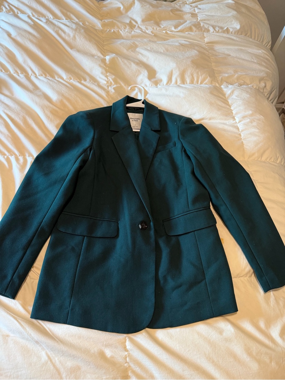 Abercrombie & Fitch Deep Green Single-Button Blazer - Picture 4 of 4